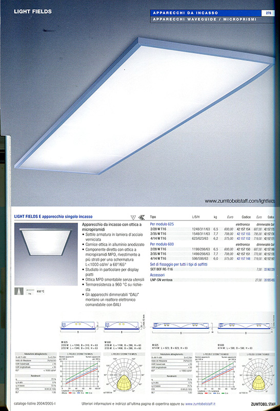 Terza versione Light Fields - Zumtobel Light Fields 2004
