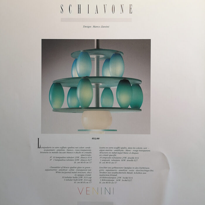 Venini Schiavone design Marco Zanini